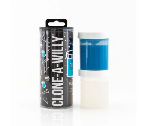 Clone-A-Willy Blue Glow Silicone Refill - Luminous Intimate Casting Kit Material