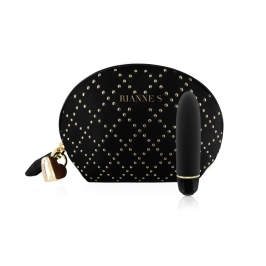 Rianne S Classique Stud Black - Compact Waterproof Intimate Massager 12cm