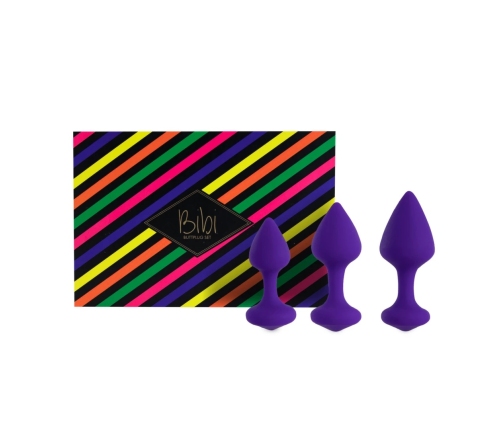 FeelzToys Bibi Set of 3 Silicone Intimate Plugs Purple