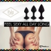 FeelzToys Bibi Plug Set Black - 3 Sizes, Soft Silicone, Tapered Design