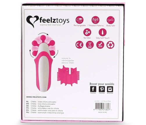 FeelzToys Clitella Pink - Compact Multi-Function Stimulating Device