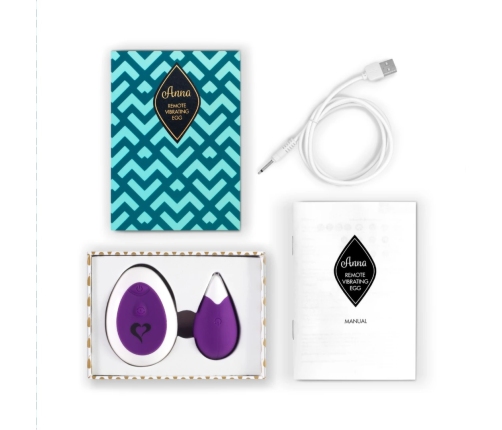 FeelzToys Anna Deep Purple Wireless Vibrating Egg, 10 Modes, USB