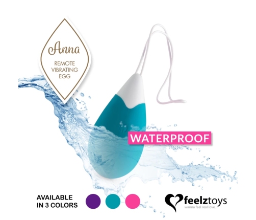 FeelzToys Anna Intimate Remote Vibrating Egg Deep Green, 10 Modes