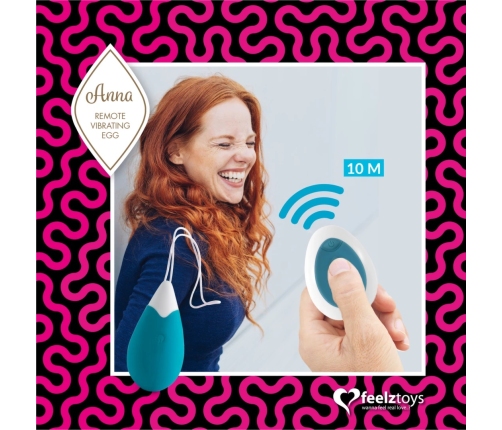 FeelzToys Anna Intimate Remote Vibrating Egg Deep Green, 10 Modes