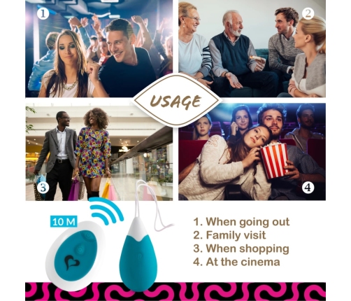 FeelzToys Anna Intimate Remote Vibrating Egg Deep Green, 10 Modes