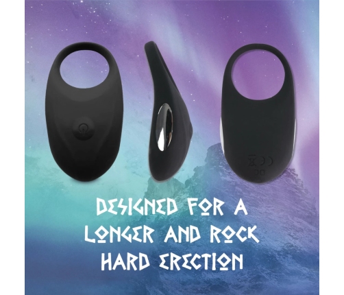 FeelzToys Thor Black Rechargeable Intimate Ring, 3 Modes, Waterproof