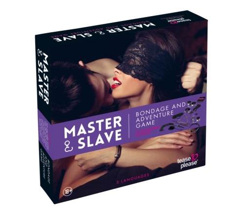 Master & Slave Bondage Game Set Purple - Complete Restraint Kit & Cards