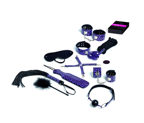 Master & Slave Bondage Game Set Purple - Complete Restraint Kit & Cards