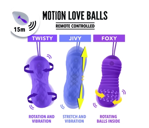 FeelzToys Motion Love Balls Foxy - Remote-Controlled, Waterproof, Silicone