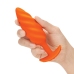 b-Vibe Swirl Texture Plug Orange - Silicone, 6 Modes, 13.5 cm