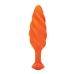 b-Vibe Swirl Texture Plug Orange - Silicone, 6 Modes, 13.5 cm