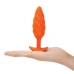 b-Vibe Swirl Texture Plug Orange - Silicone, 6 Modes, 13.5 cm