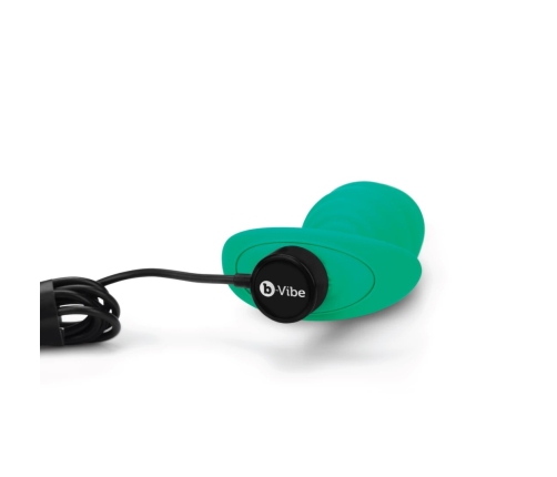 b-Vibe Twist Plug Green - Textured Silicone Intimate System 15.3cm