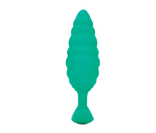 b-Vibe Twist Plug Green - Textured Silicone Intimate System 15.3cm