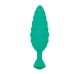 b-Vibe Twist Plug Green - Textured Silicone Intimate System 15.3cm