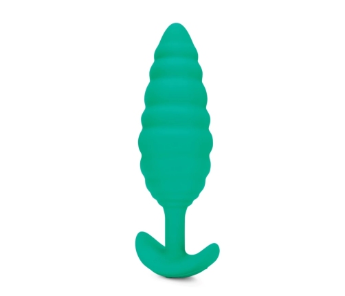 b-Vibe Twist Plug Green - Textured Silicone Intimate System 15.3cm