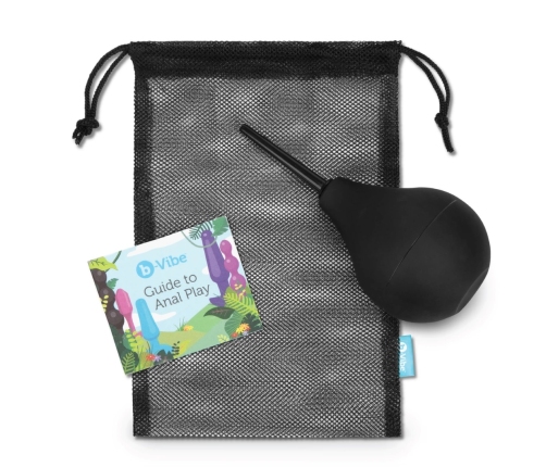 b-Vibe Classic Enema Set - Soft Silicone Hygiene System 225 ml Blue