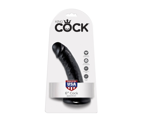 King Cock - Cock 6 Inch Black