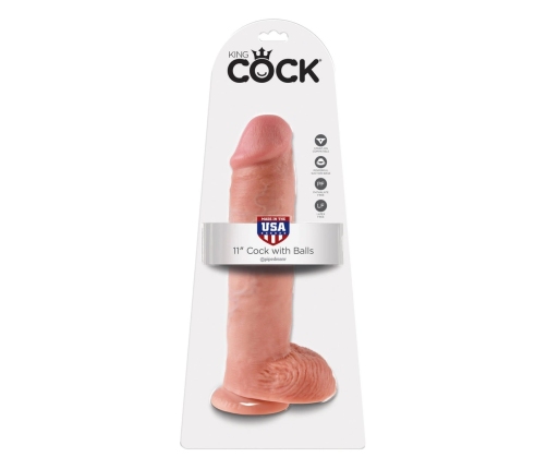 King Cock - Cock 11 Inch with Balls Flesh