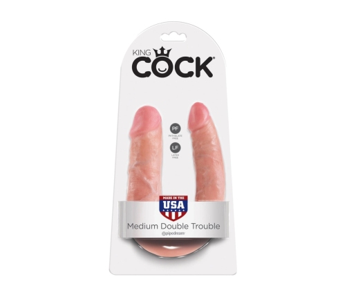 King Cock - U-Shaped Double Trouble Medium Flesh