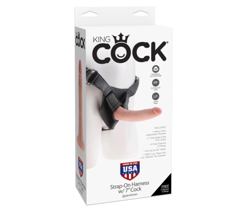 King Cock - Strap-On Harness with 6 Inch Cock Flesh