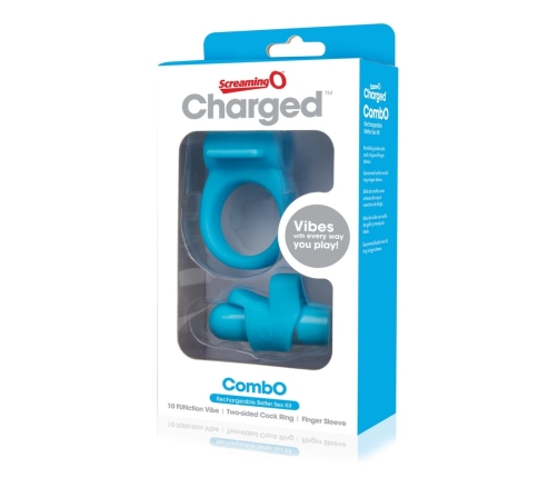 The Screaming O Charged CombO Kit #1 Blue - Multifunction Rechargeable Set