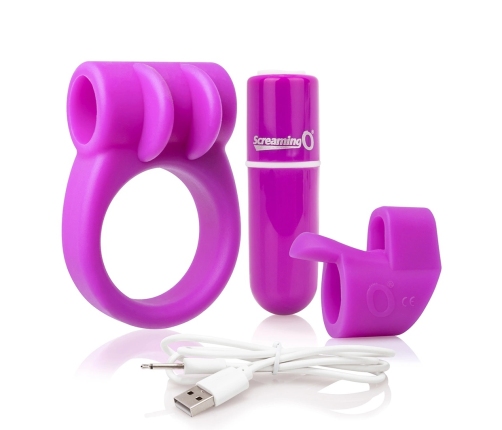 Screaming O Charged CombO Kit #1 Rechargeable Set Purple