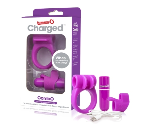 Screaming O Charged CombO Kit #1 Rechargeable Set Purple