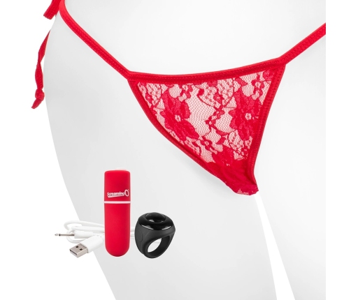 The Screaming O Charged Remote Panty System Red, USB Rechargeable