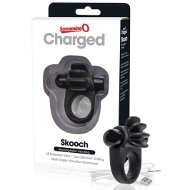 The Screaming O Charged Skooch Black - Rechargeable Silicone Ring