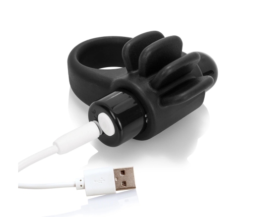 The Screaming O Charged Skooch Black - Rechargeable Silicone Ring