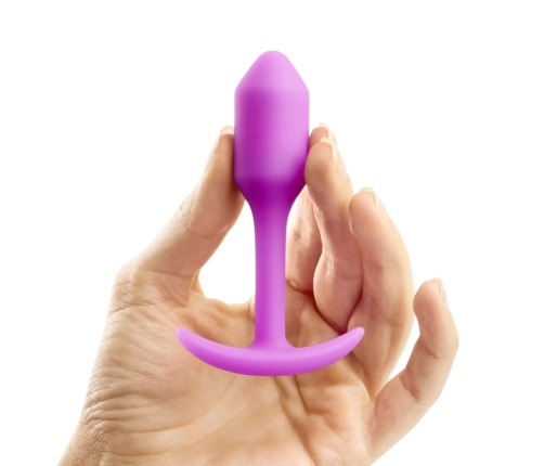 b-Vibe Snug Plug 1 Fuchsia Weighted Silicone Anal System 2x9.4cm