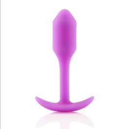 b-Vibe Snug Plug 1 Fuchsia Weighted Silicone Anal System 2x9.4cm