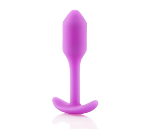 b-Vibe Snug Plug 1 Fuchsia Weighted Silicone Anal System 2x9.4cm