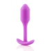 b-Vibe Snug Plug 1 Fuchsia Weighted Silicone Anal System 2x9.4cm