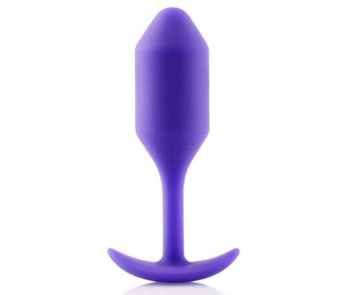 b-Vibe Snug Plug 2 Weighted Silicone Model 114g Purple 3x11.4cm