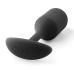 b-Vibe Snug Plug 2 Black Weighted Silicone Intimate Trainer 114g 3x11.4cm