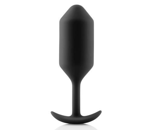 b-Vibe Snug Plug 3 Black Weighted Silicone Anal Model 180g 3.6x12.7cm