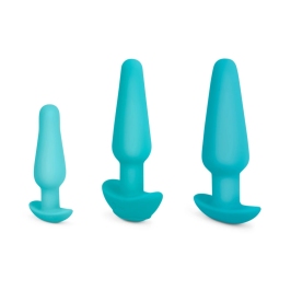 b-Vibe Anal Training & Education Set Blue - 7-Piece Silicone Kit