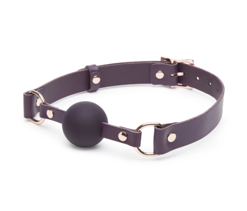 Fifty Shades Freed Cherished Collection Leather Ball Gag Purple & Rose Gold