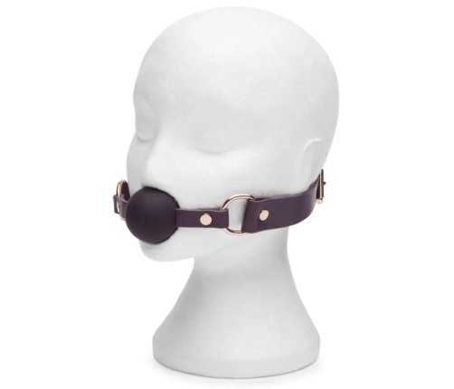 Fifty Shades Freed Cherished Collection Leather Ball Gag Purple & Rose Gold