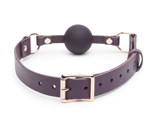 Fifty Shades Freed Cherished Collection Leather Ball Gag Purple & Rose Gold