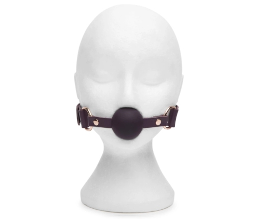 Fifty Shades Freed Cherished Collection Leather Ball Gag Purple & Rose Gold