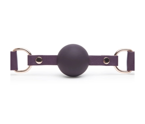 Fifty Shades Freed Cherished Collection Leather Ball Gag Purple & Rose Gold