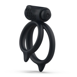 B Swish Bcharmed Basic Plus Black Silicone Dual Stimulation Ring