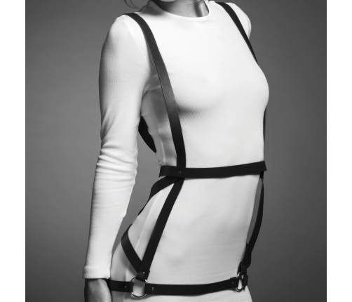 Bijoux Indiscrets Maze Arrow Dress Harness Black Vegan Adjustable