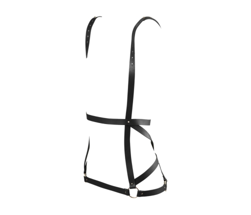 Bijoux Indiscrets Maze Arrow Dress Harness Black Vegan Adjustable