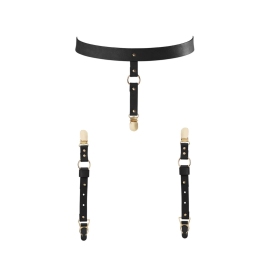 Bijoux Indiscrets MAZE Adjustable Suspender Belt Black Vegan Leather Bijoux Indiscrets MAZE Adjustable Suspender Belt Black Vegan Leather