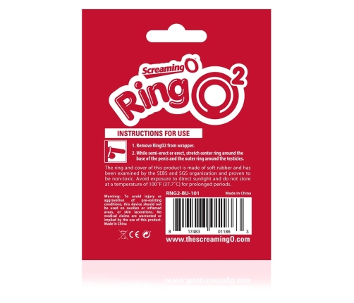 The Screaming O RingO 2 Blue - Dual Support Intimate Ring SEBS