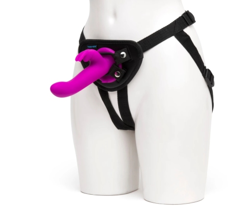 Happy Rabbit - Vibrating Strap-On Harness Set Purple